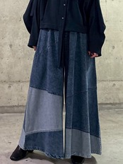 MMG150PEC 切替デザインガウチョパンツ