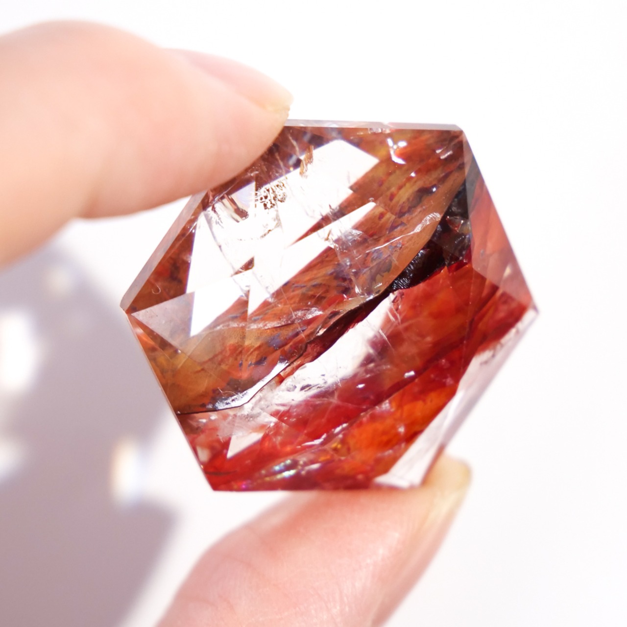 ヘマタイトクォーツ ヘマタイトインクォーツ / 六芒星 六角形 ヘキサグラム ヘキサゴン【2】