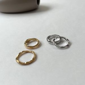 distorted gold ring ステンレスリング