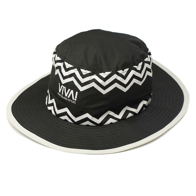 VIVA! ISLAND｜ビバアイランド VACANCES HAT (ストライプ バカンスハット/ブラック｜V-231421)