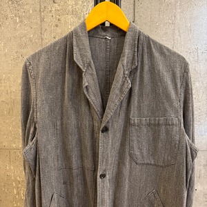 1960s LE CORSAIRE BLACK CHAMBRAY COAT EUROPE VINTAGE ⑧