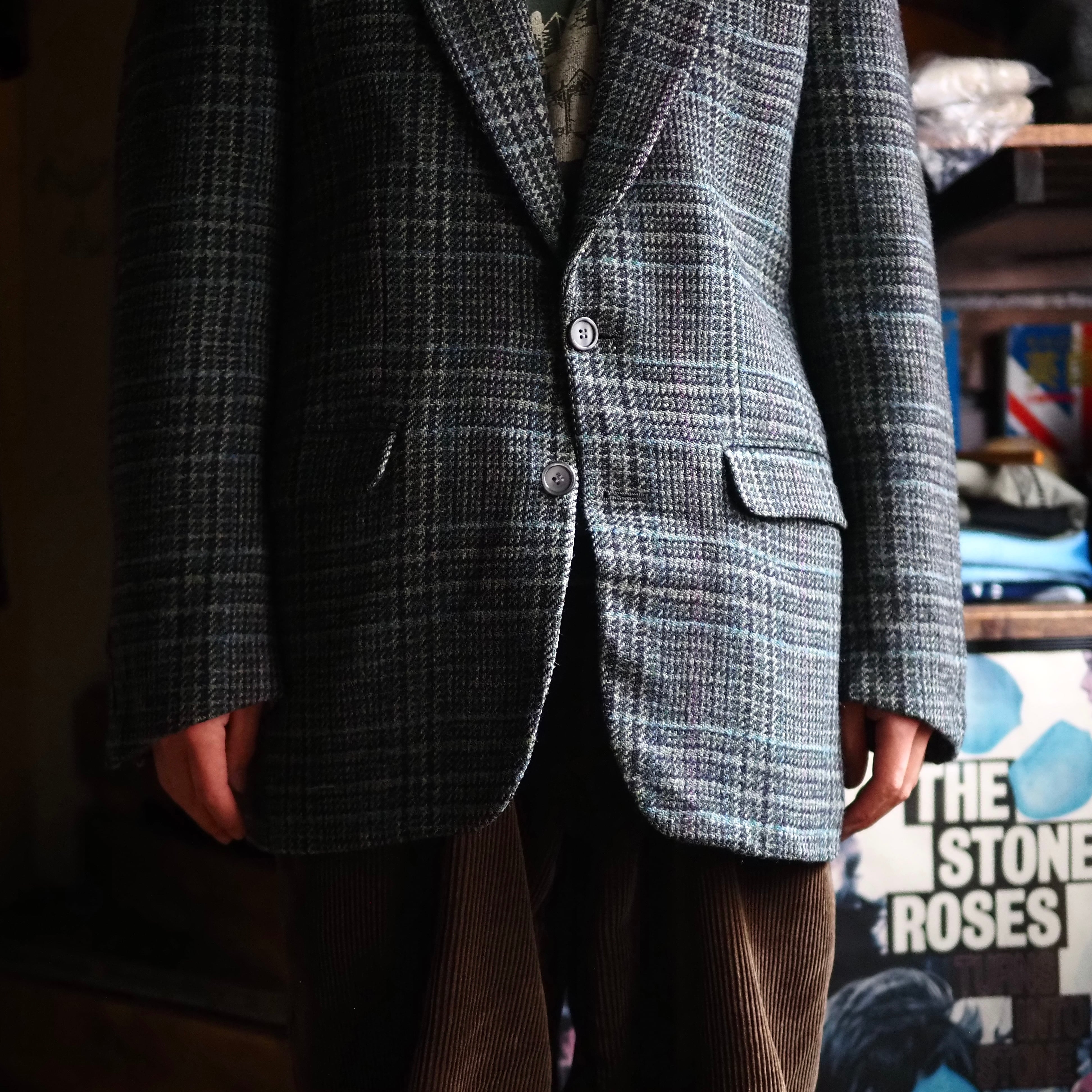 1990's Old Harris Tweed 2B Jacket ハリスツイード テーラード 1990's Old Harris Tweed 2B Jacket ハリスツイード テーラード