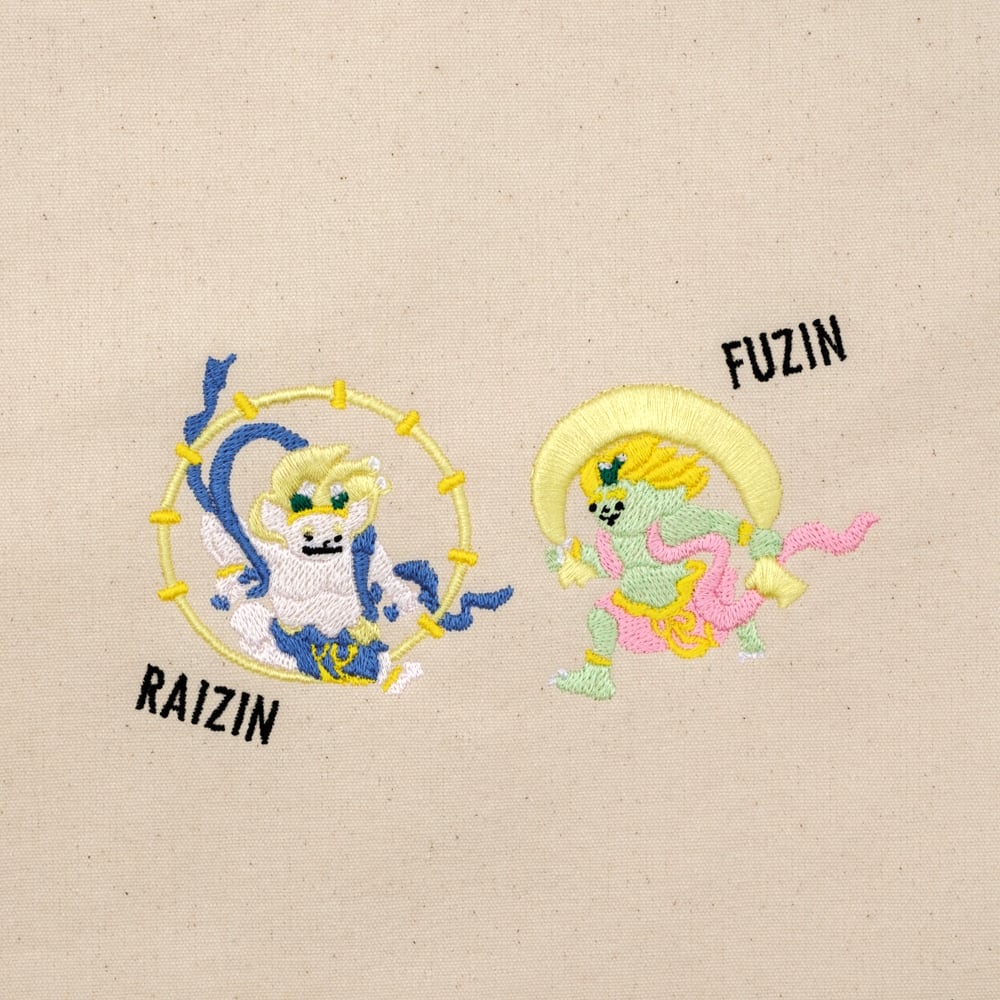 風神雷神 の刺繍絵 飾り物　　最終値下げ 風神雷神図屏風(ふうじんらいじんずびょうぶ) | ギャラリー | 東京と