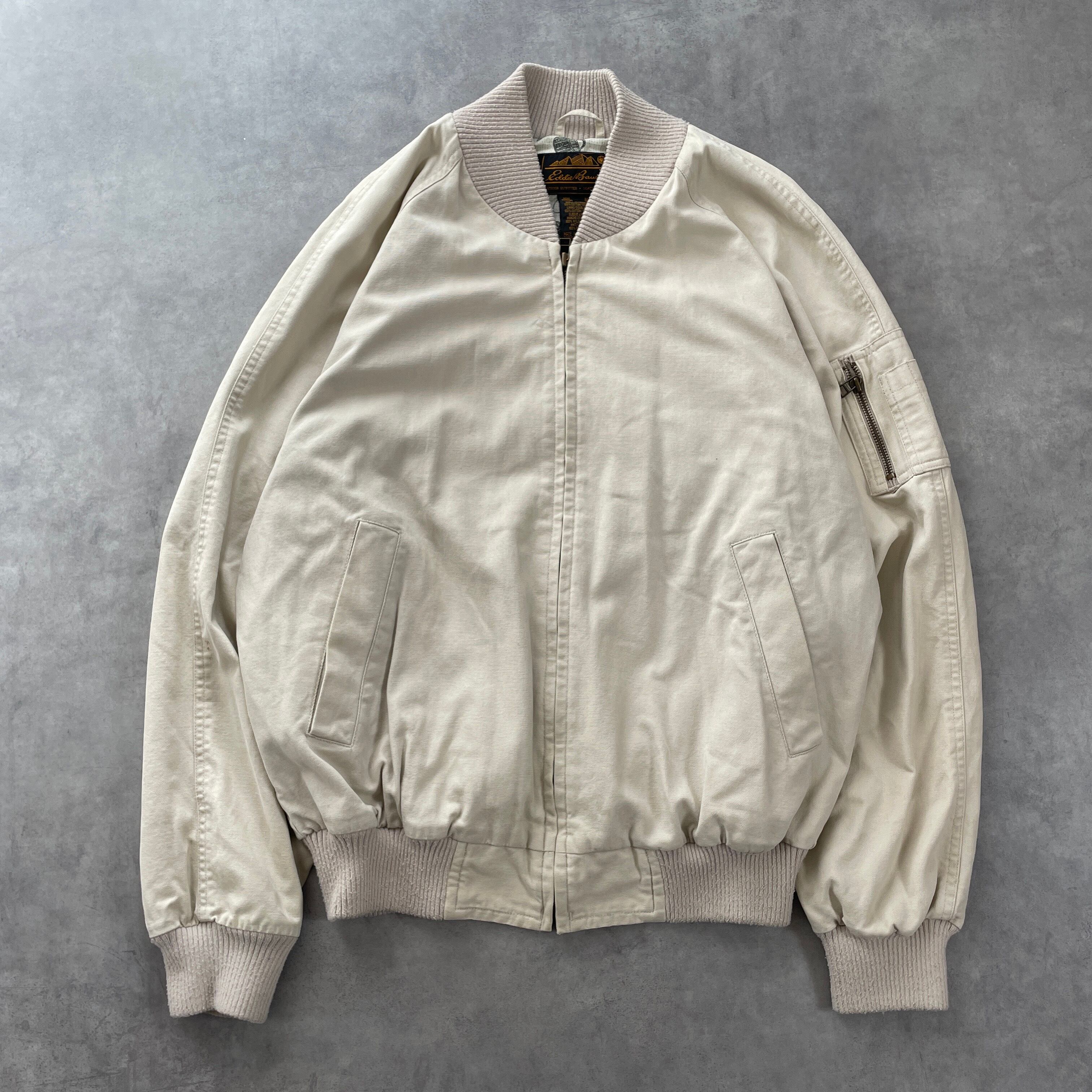 80s 90s 黒タグ  Eddie Bauer エディーバウアー MA-1 ジャケット 総柄