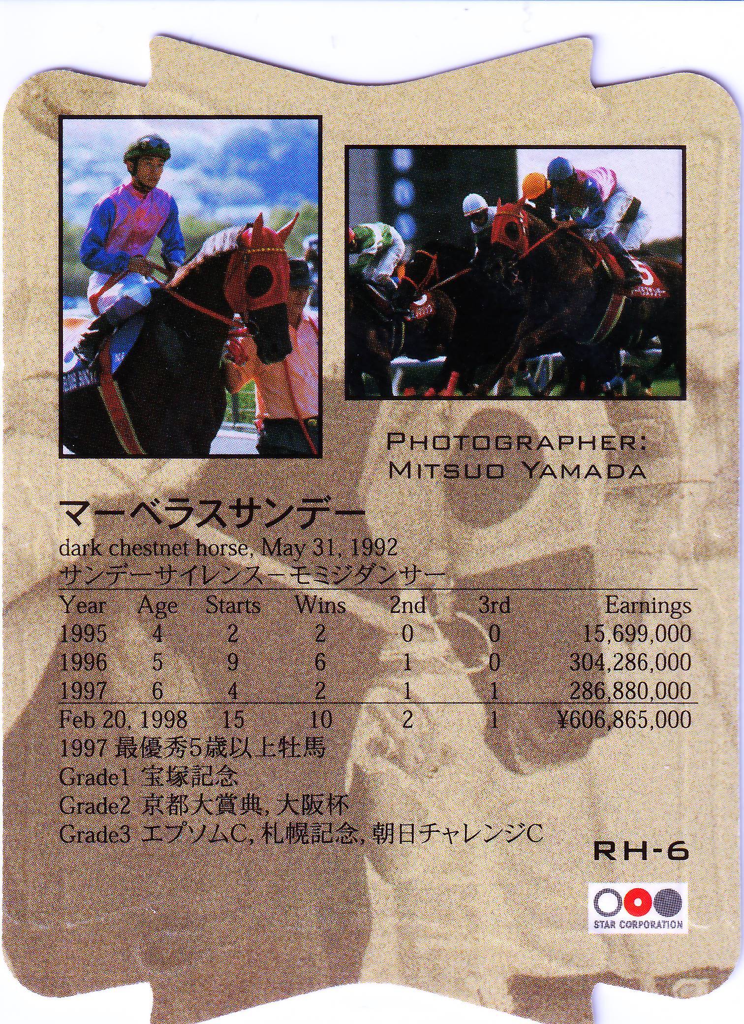 マーベラスサンデー(ダイカット)「The Classic 1998 Road To The