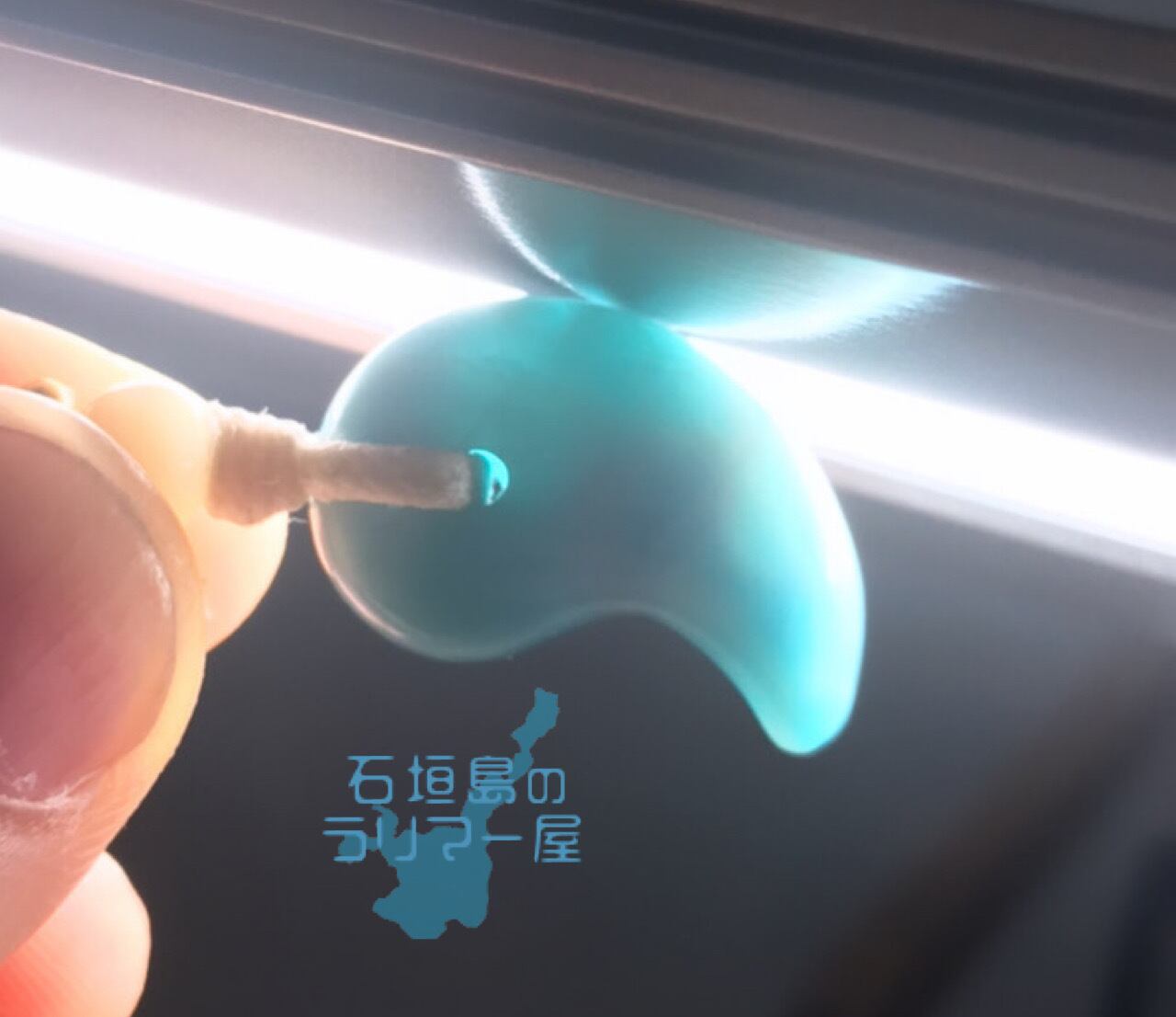 ラリマー 勾玉ネックレス N-2 ドミニカ共和国