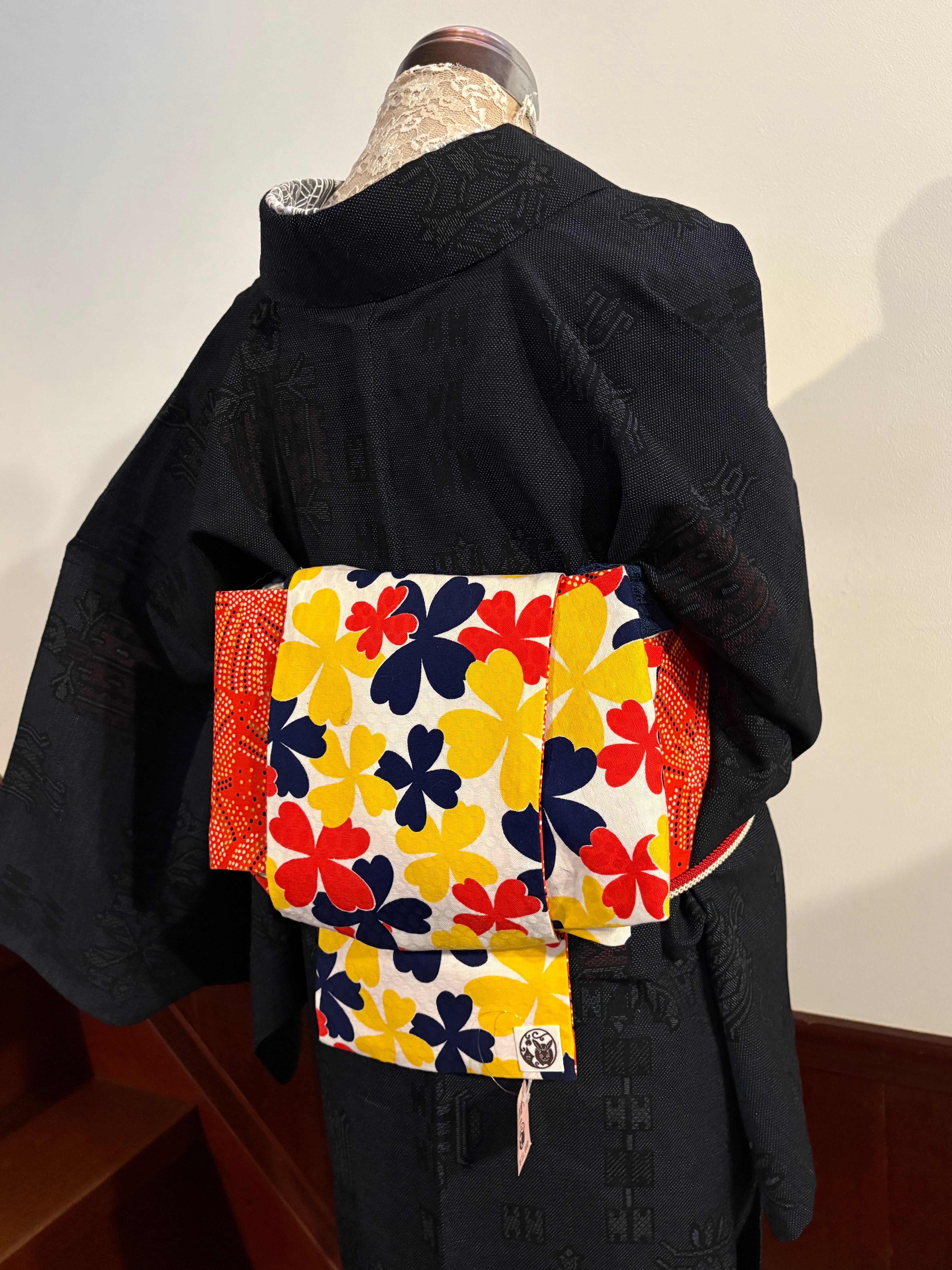 半幅帯 レトロクローバー | 金沢町屋空間 凛凛