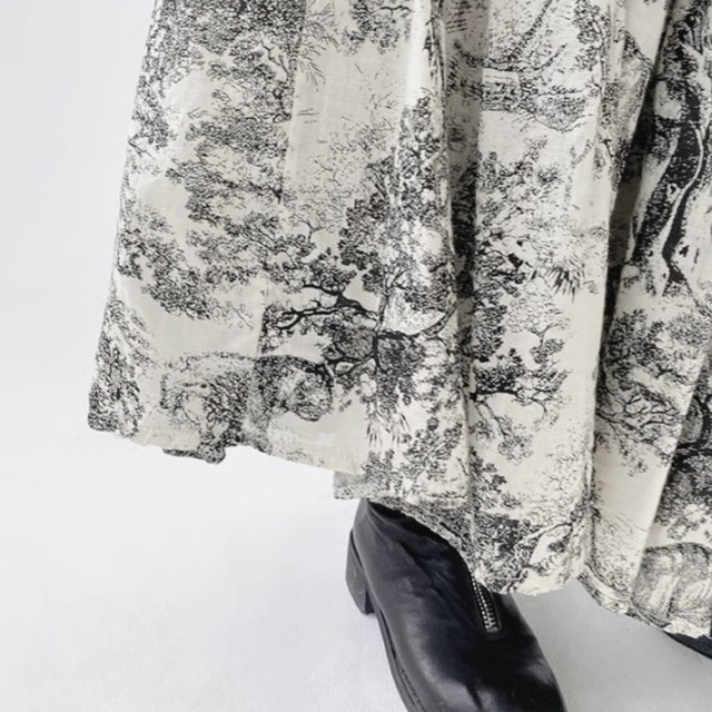 Abstract painting art fluffy skirt C0737