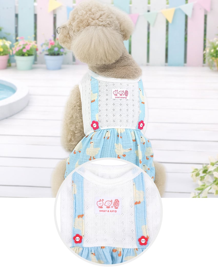 picnic all in one /  犬の服 春夏 新作 オールインワン 涼しい ロンパース ペット洋服 可愛い ドッグウェア 犬服 シンプル 伸縮性 お出かけ 袖なし 韓国 ワンコ服