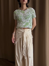 white & yellow-green popcorn tops-5305-7