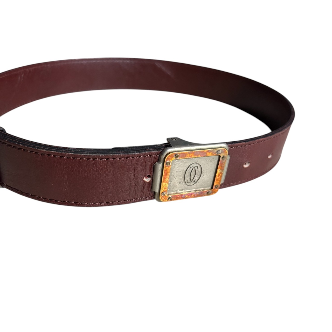 vintage CARTIER “santos” leather belt