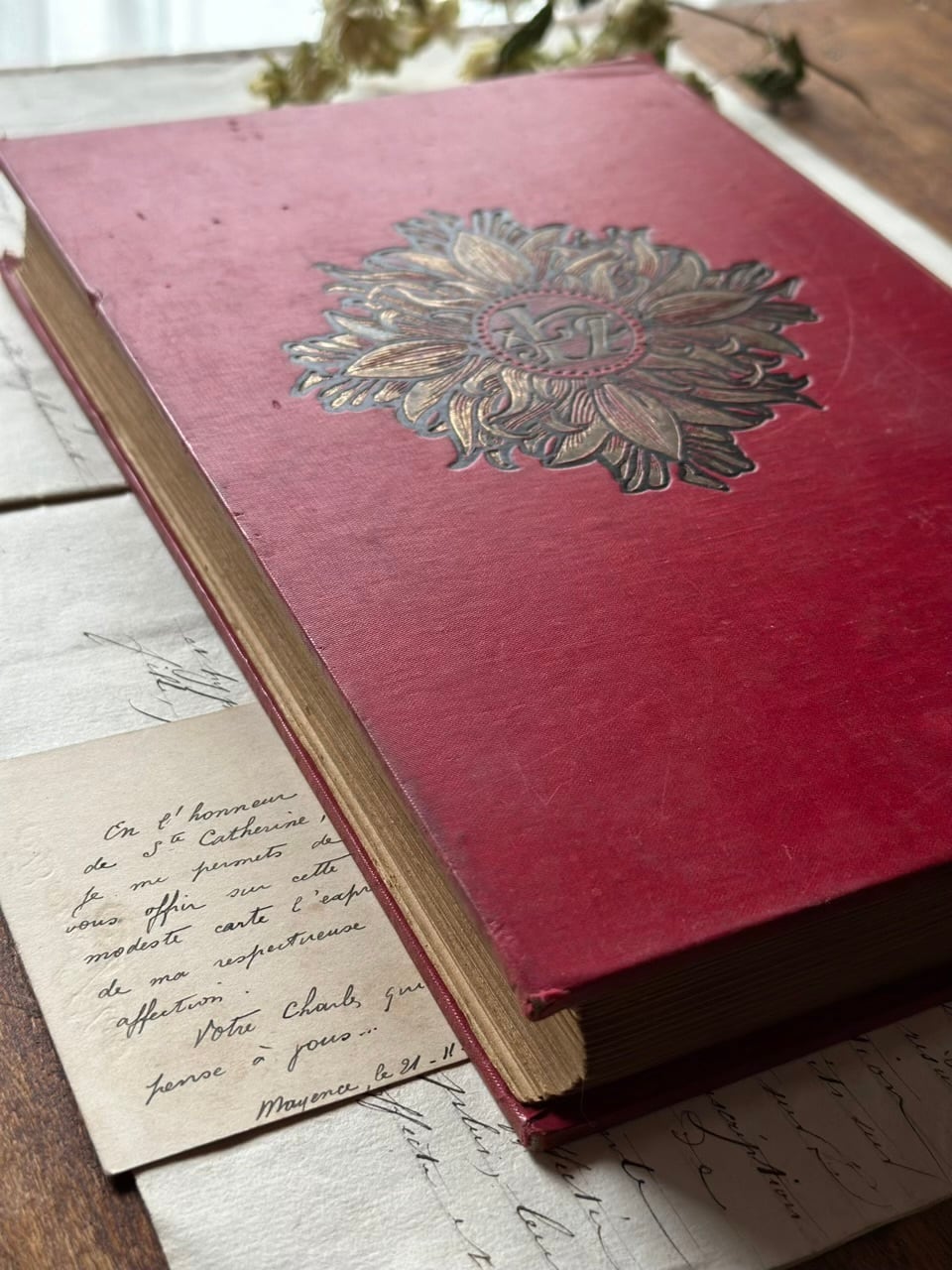 19世紀末 赤い装丁の古書 | Brocante de La Cocotte （フランス