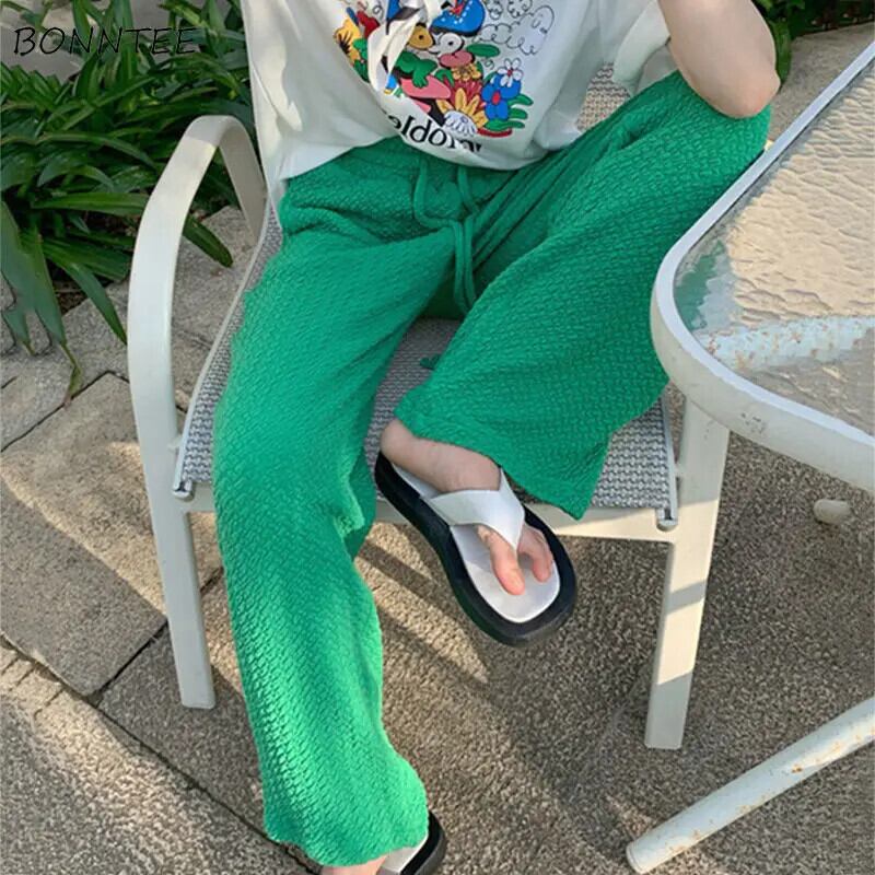 【新作】【送料無料】 カジュアルパンツ女性 2022 ソリッド入札スタイリッシュな夏韓国スタイル学生ストレートモップルーズオールマッチハイウエストレディ 0264856299864