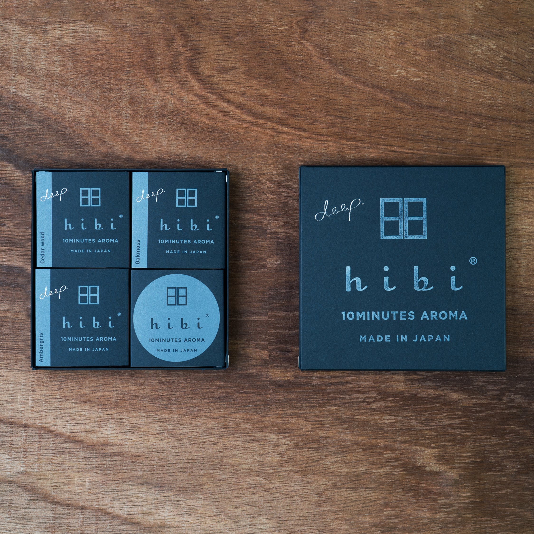 hibi deep. お香スティック 3種ギフトボックス 専用マット付