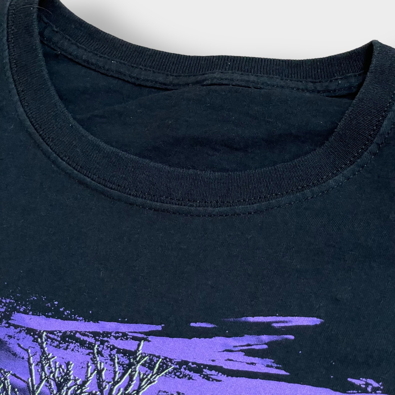 【USA古着】ビッグサイズ GRAVEYARD SHIFT プリント Tシャツ 黒t 真夜中 深夜 イラスト 半袖 夏物 古着