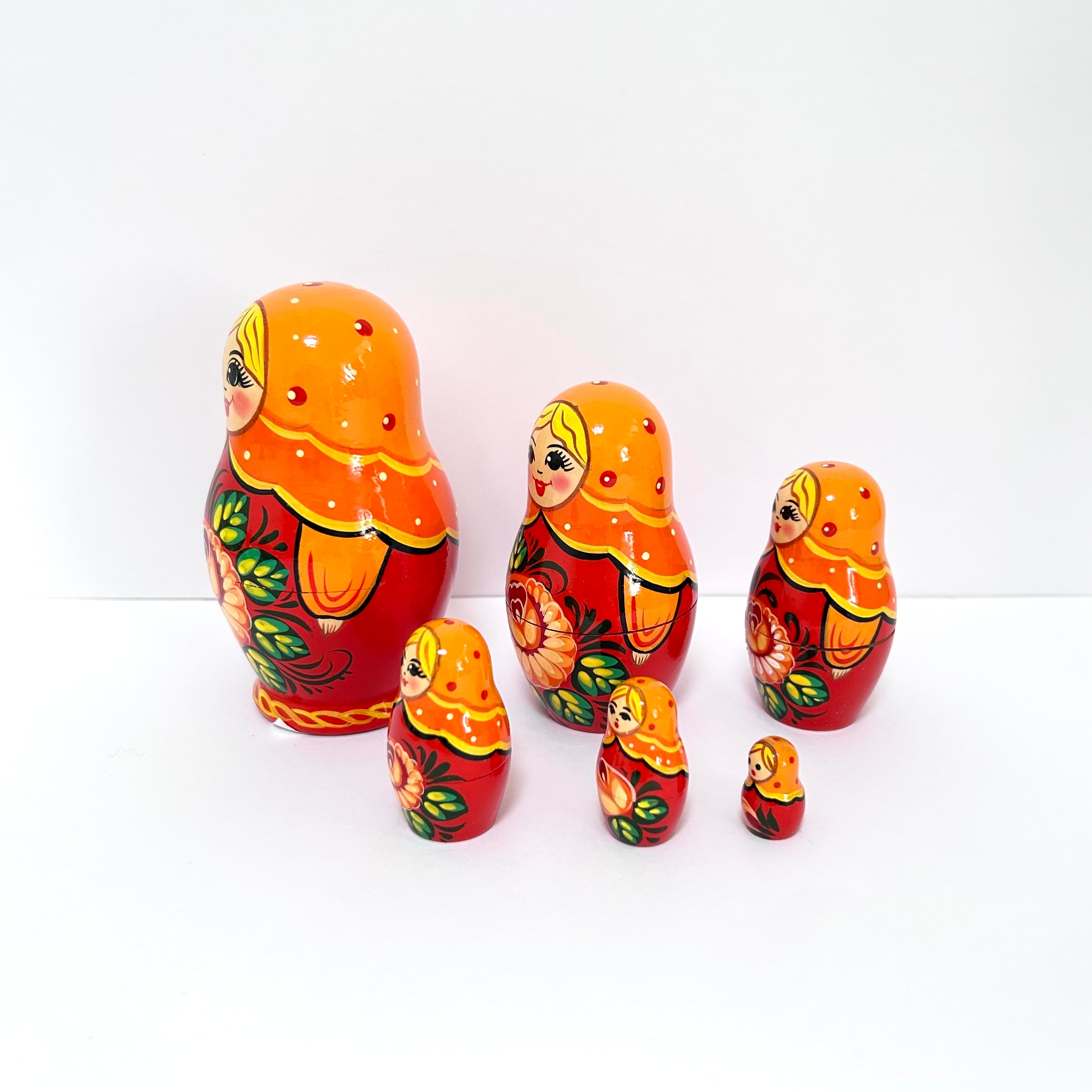 マトリョーシカ ビタミンフラワー 12cm 5ピース ノリンスク