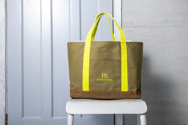 ORIGINAL TOTE BAG - L khaki x green