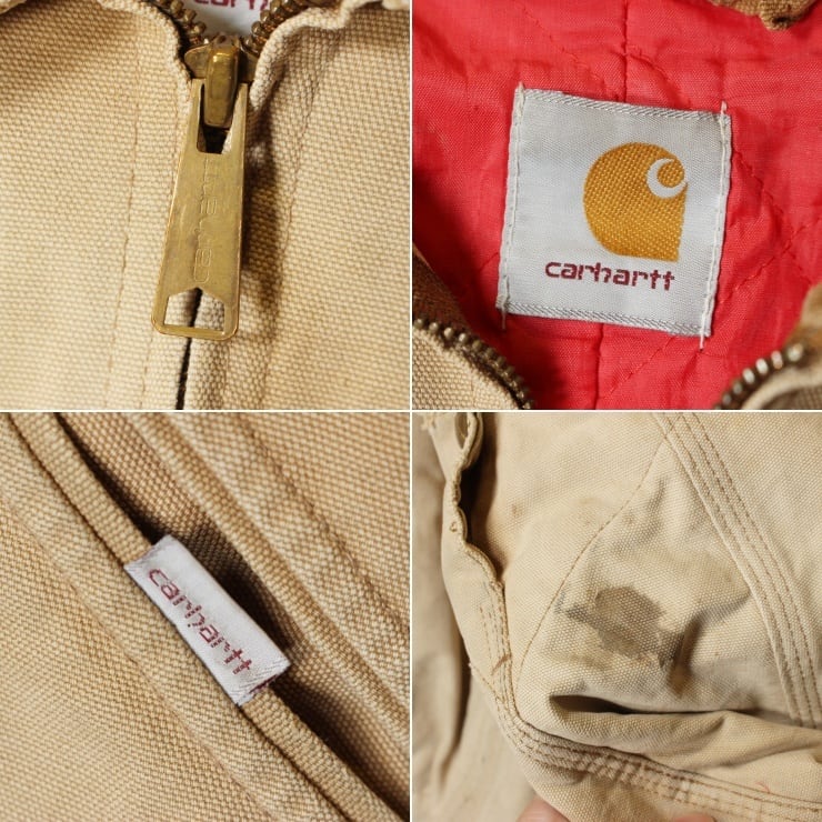 Carhartt 80s～90s デトロイトジャケット キルティングライナー 茶