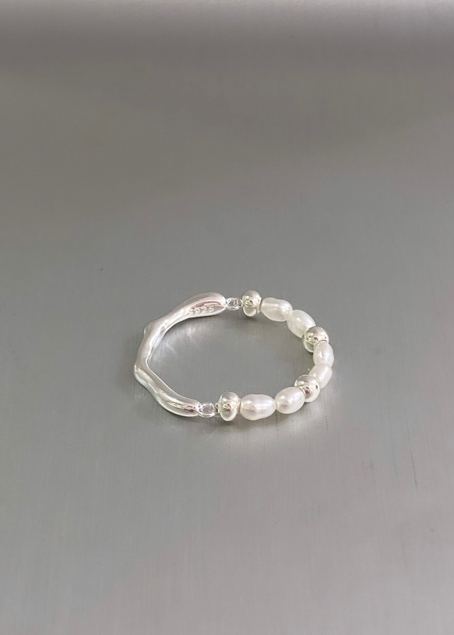 half pearl ring