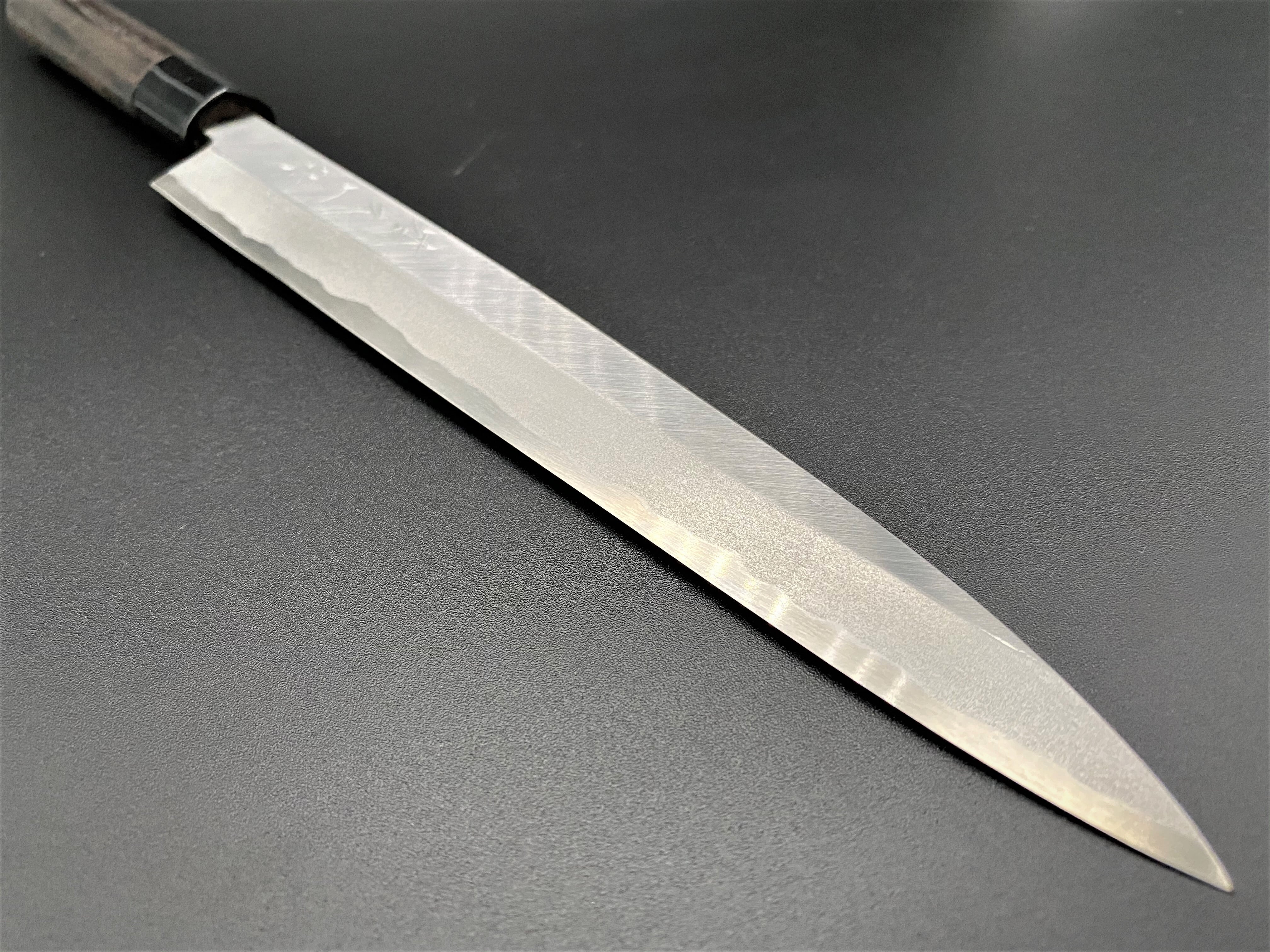 本久一作 片刃柳刃包丁8寸 安来青紙鋼 | 本久一刃物 前田鍛冶工房