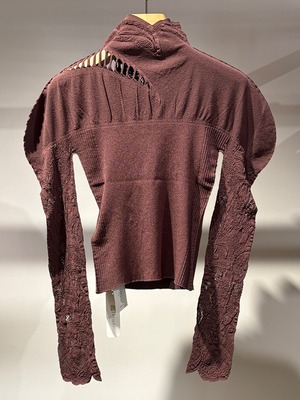 【26AW】MUKASA ムカサ / レーストップス / Lace high neck top
