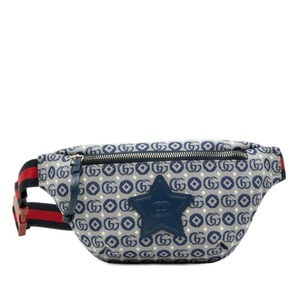 グッチ チルドレンズ GGロゴ ボディバッグ キッズ 502095 U4GAN FABBD ネイビー マルチカラー キャンバス レディース GUCCI 【中古】