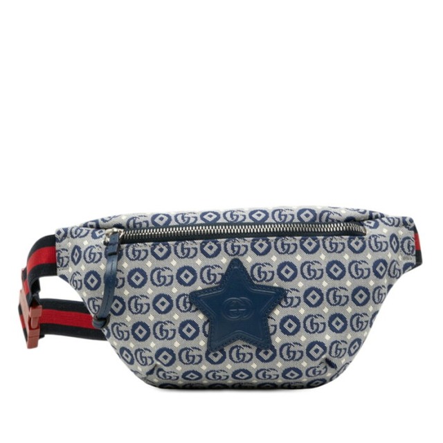 グッチ チルドレンズ GGロゴ ボディバッグ キッズ 502095 U4GAN FABBD ネイビー マルチカラー キャンバス レディース GUCCI 【中古】