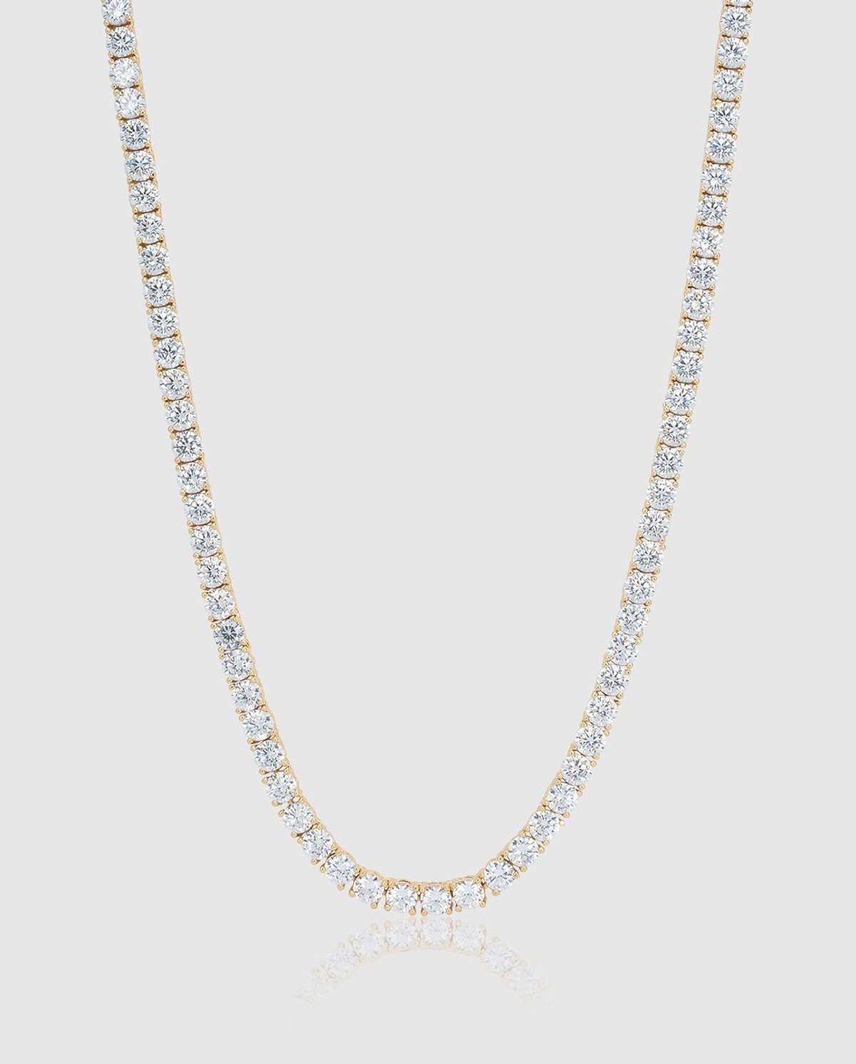 Luxury Tennis Necklace 【5mm / GOLD】 | Glitter