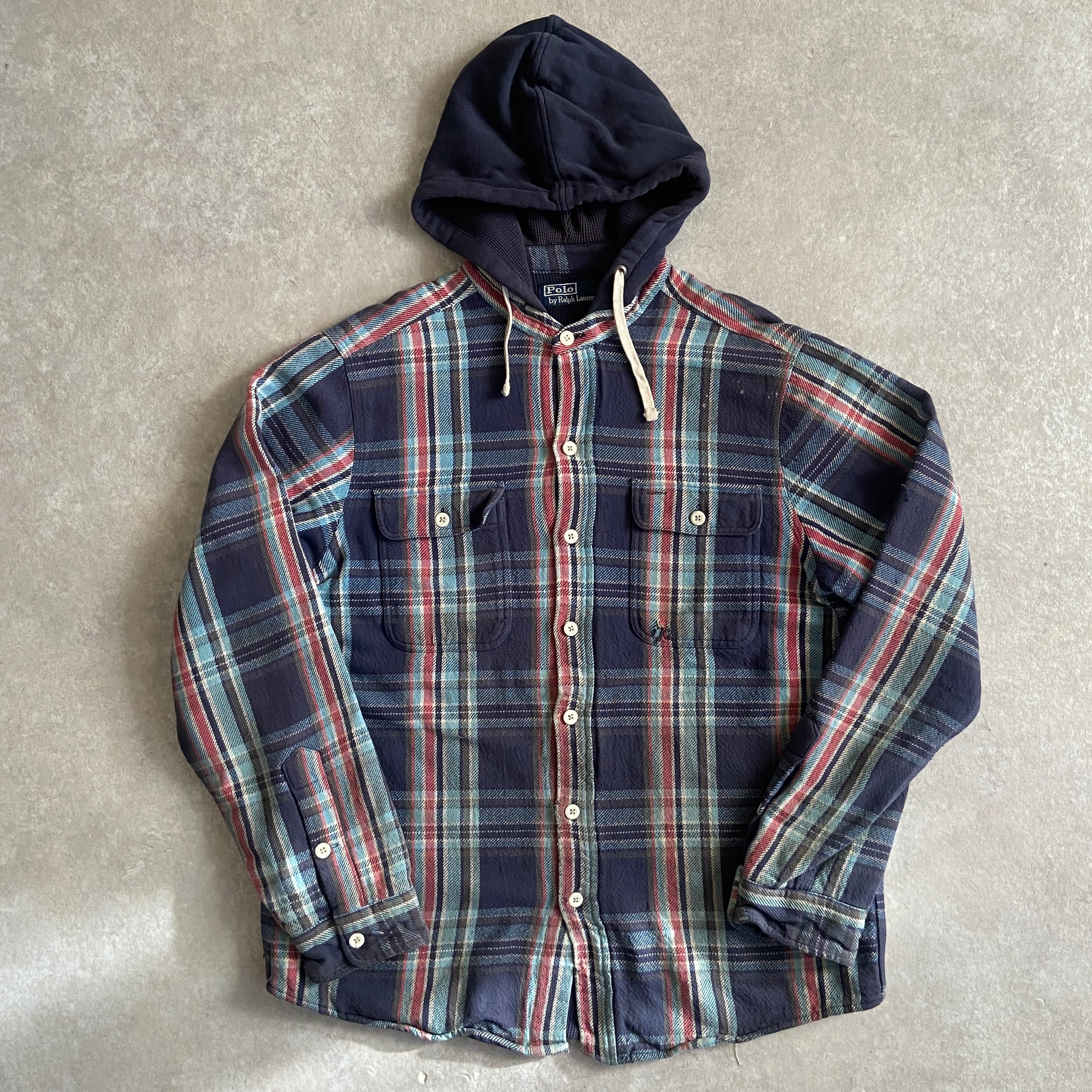 1990s~2000s Polo Ralph Lauren Shirt Double Face Hoodie L