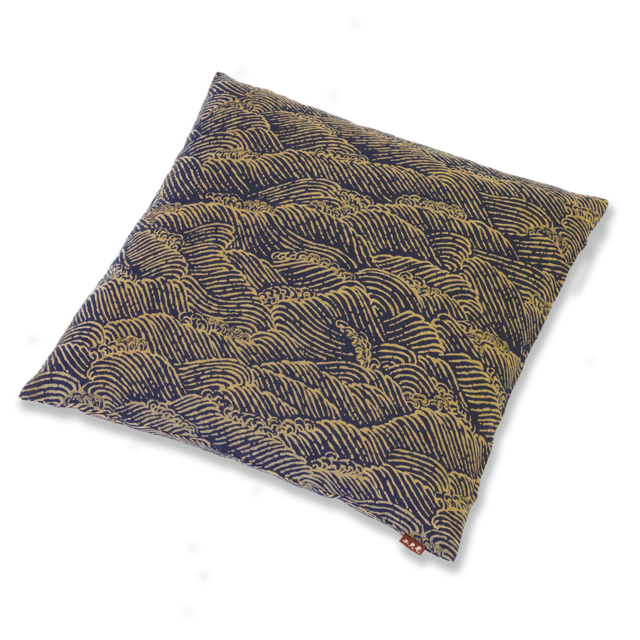 襲染-かさねぞめ-　小座布団（カバーのみ）白波　TT（茶）45×45（クッション対応）