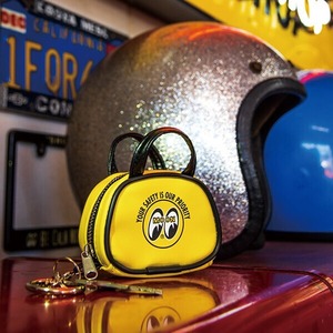 【 MOON / MOONEYES / ムーン アイズ 】 MOON Mini Bag Pouch Key Ring ムーン ミニ バッグ ポーチ キーリング / ホットロッド〚アメリカン雑貨 アメトイ〛