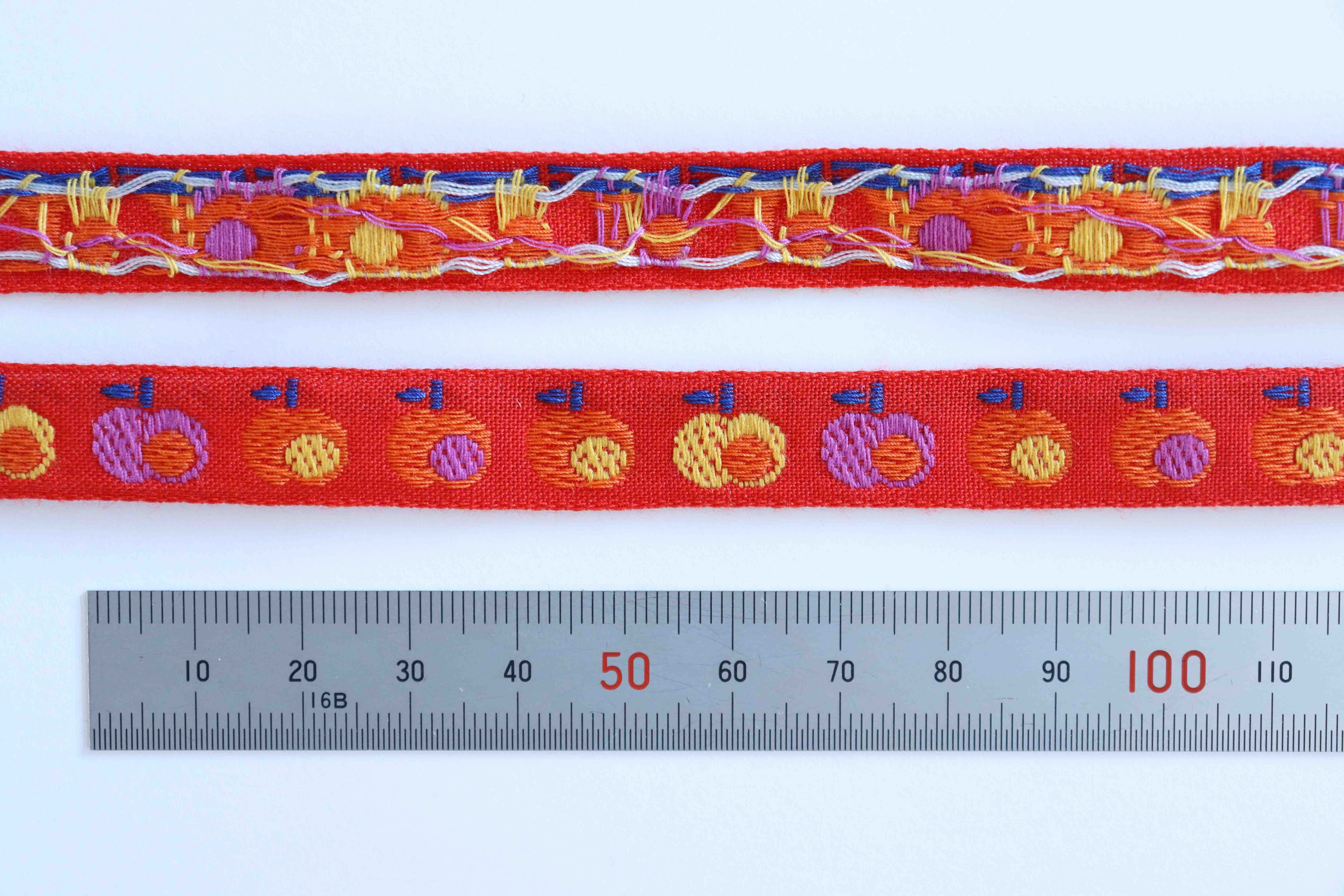 反物(15m)15%OFF 全3色 りんご 12mm幅 チロルリボン | レピヤンリボン