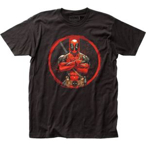マーベル Tシャツ Marvel Comics Deadpool Arms Crossed Fitted Black T-Shirt