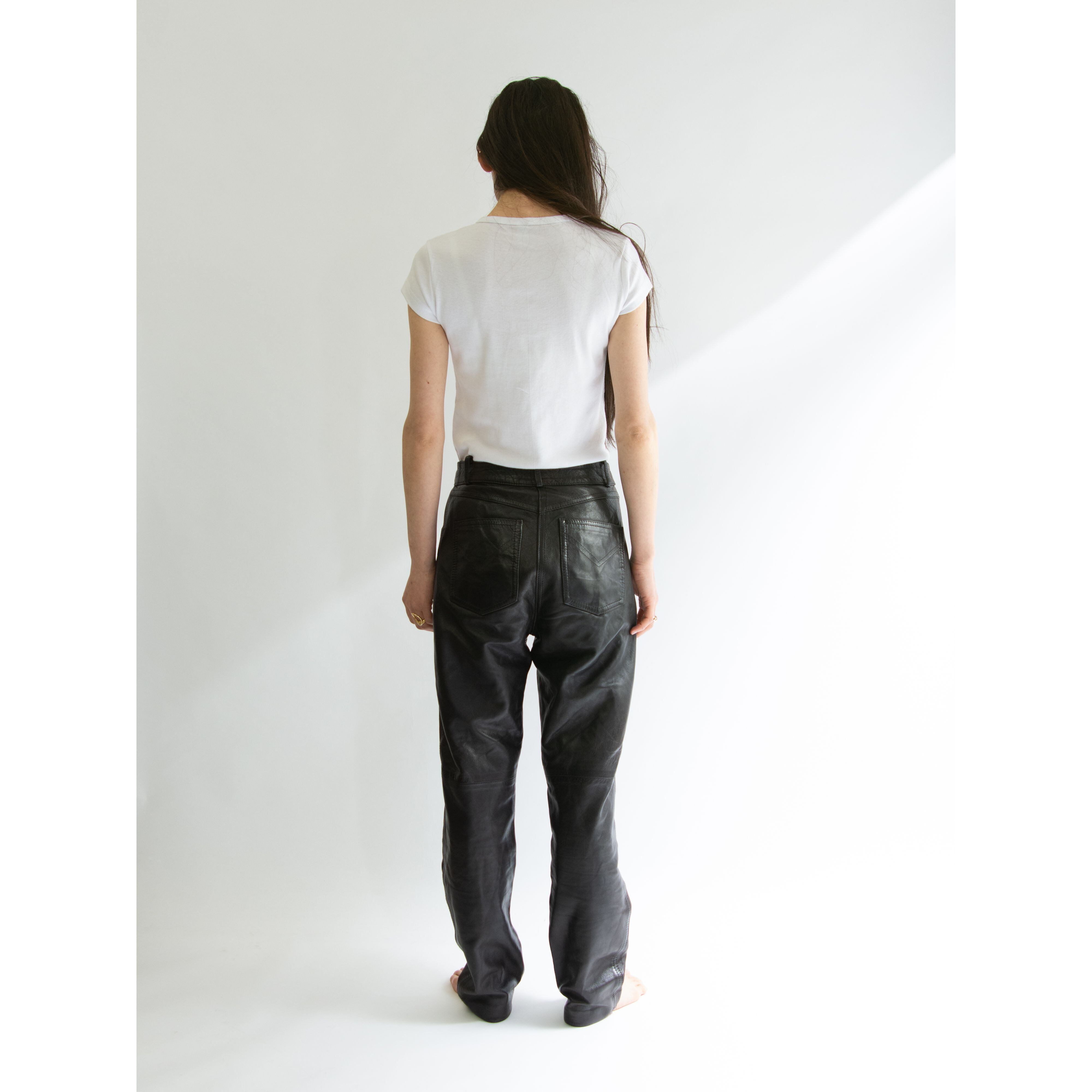 【PELLESSIMO】Made in France Leather Tapered Pants（フランス製 テーパード レザーパンツ）