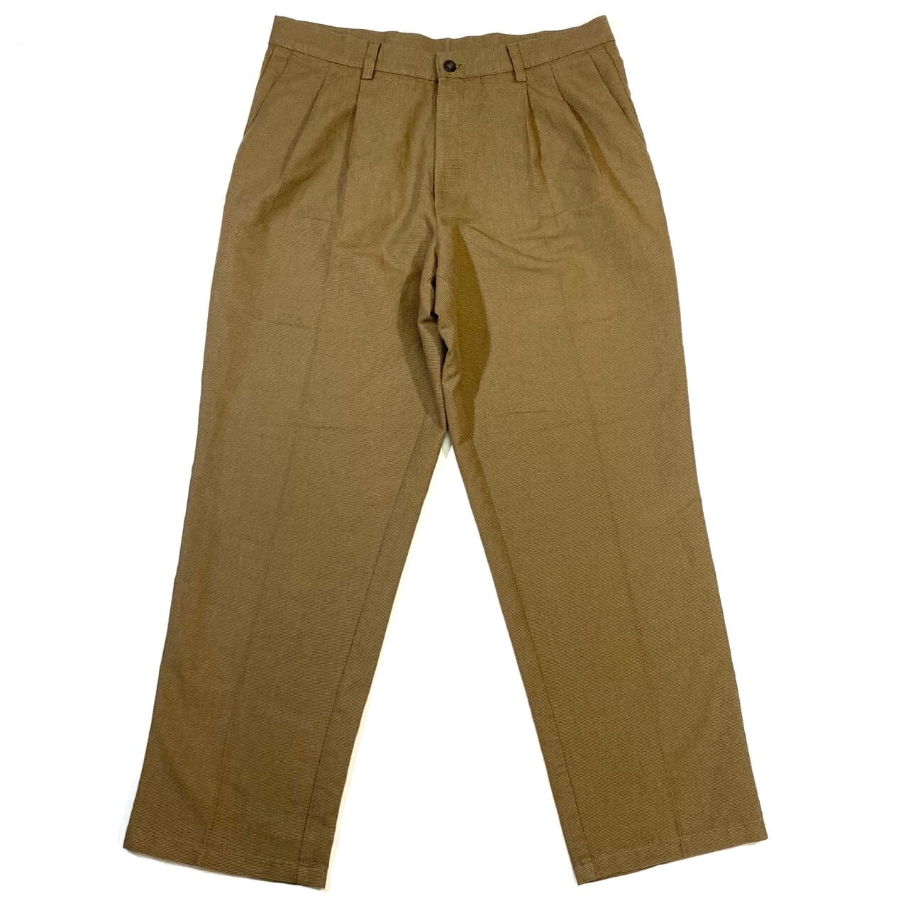 DOCKERS ドッカーズ 2タック ツータック 格子柄チェック スラックス ライトブラウン メンズW34 古着【ロングパンツ】 | cave 古着 屋【公式】古着通販サイト