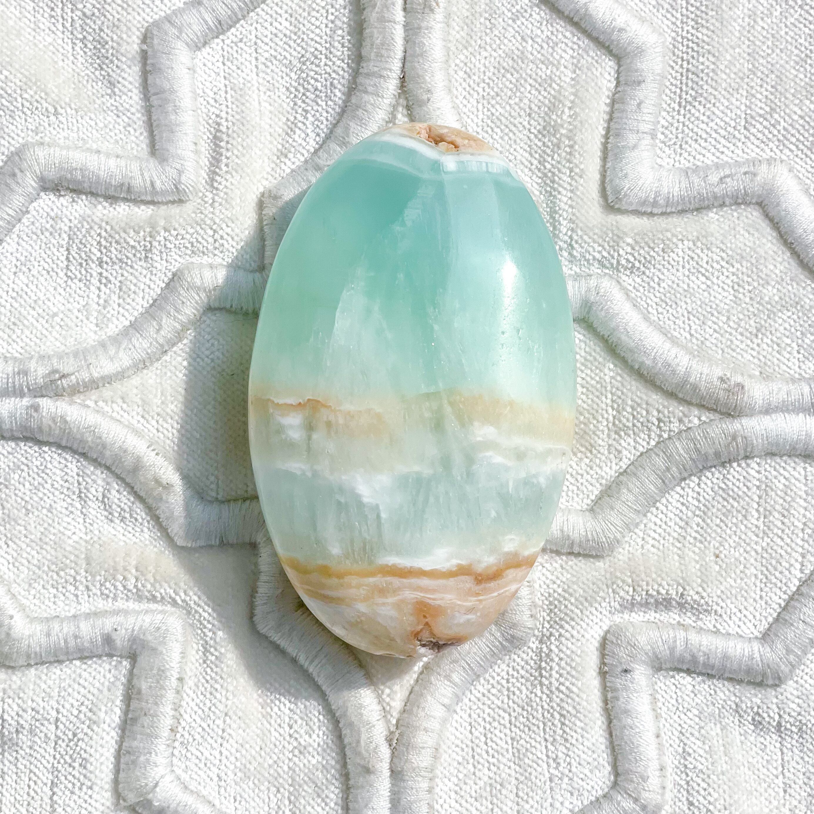 Caribbean Blue Calcite Palm 17 ✧ カリビアンブルーカルサイト