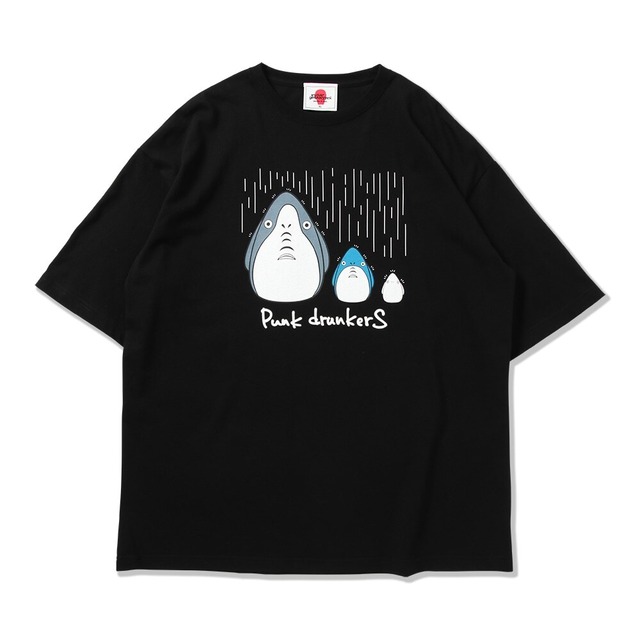 (予約商品)PUNKDRUNKERS / 鮫人たちBIG.TEE / BLACK / S.GREEN