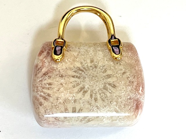 天然石バッグ型チャーム［C-3926］