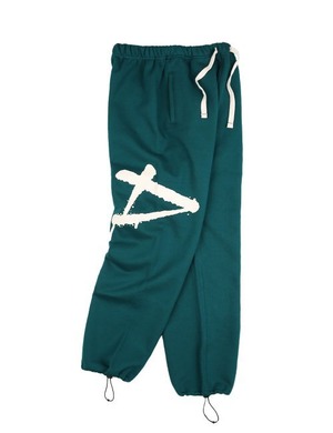 GRAFFITI SWEAT PANTS - BLUE GREEN