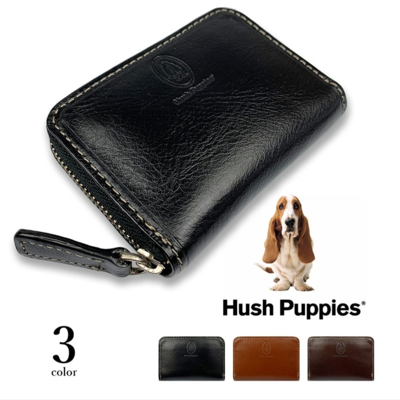 新品 ハッシュパピー Hush Puppies ラウンドファスナー長財布 6513 