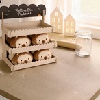 【木製 インテリア ディスプレイラック】3個セット 3段 収納 缶バッチ オタ活 グッズ  カフェ 北欧テイスト シンプル 卓上 装飾 多機能