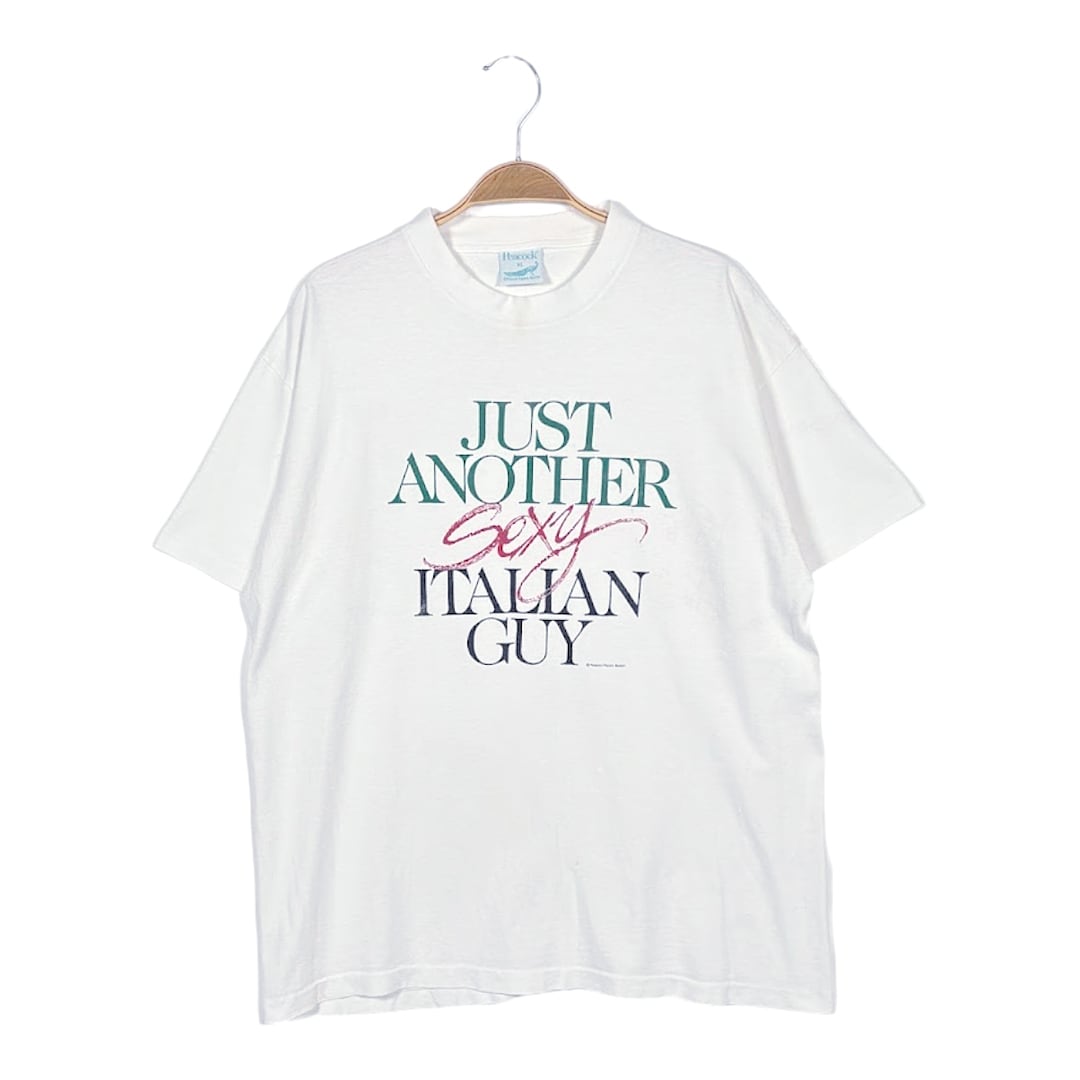 90s メッセージT USA製 ヴィンテージ Tシャツ ホワイト シングルステッチ PEACOCK サイズXL BZ0621