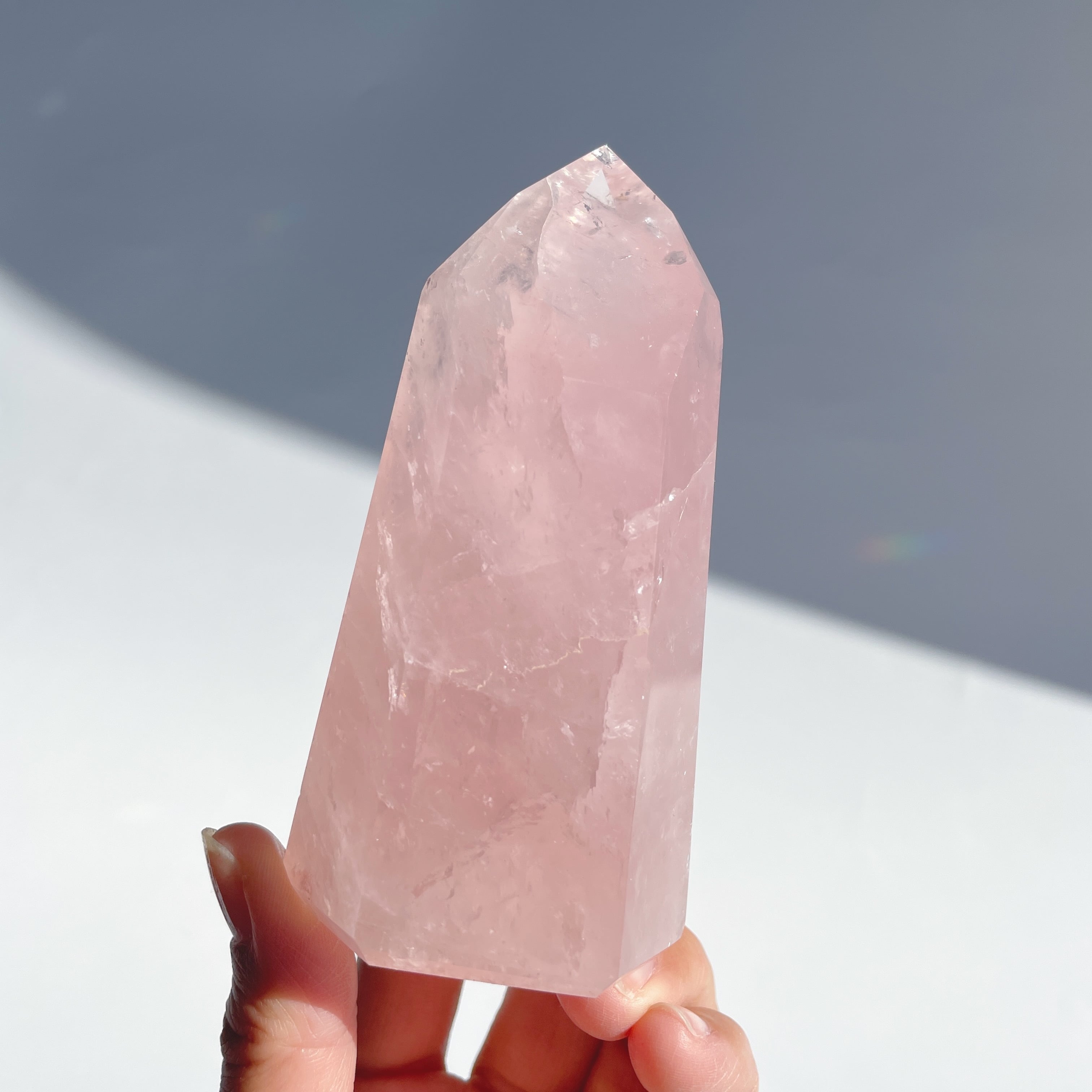 天然石 高品質 ローズクォーツ タワー キラキラ ローズクォーツタワー16◇Rose Quartz Tower◇天然石・パワーストーン