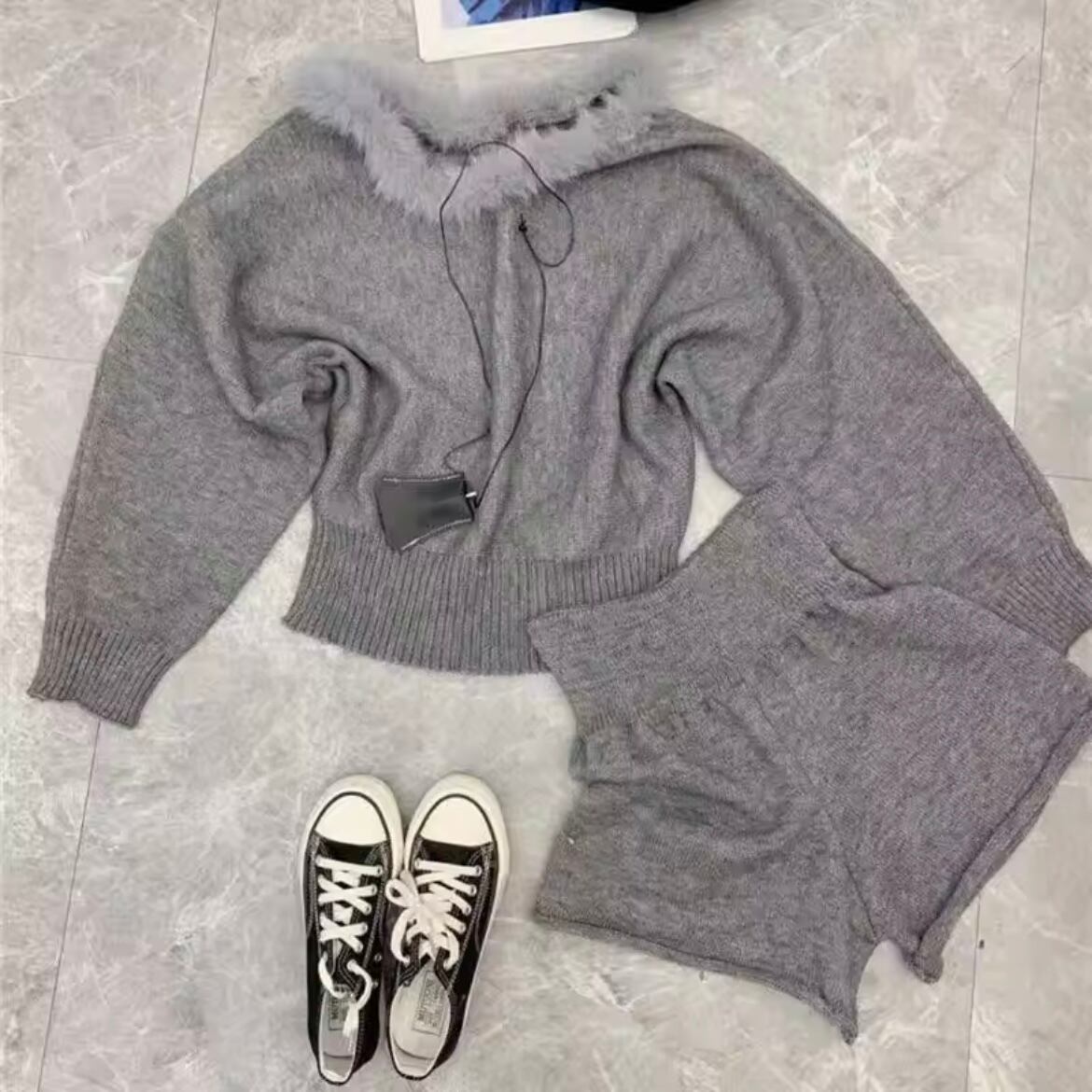 collar fur knit setup