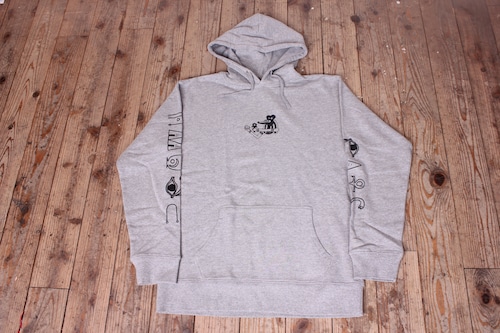 WALL PAINTING HOODIE GRAY/BLACK