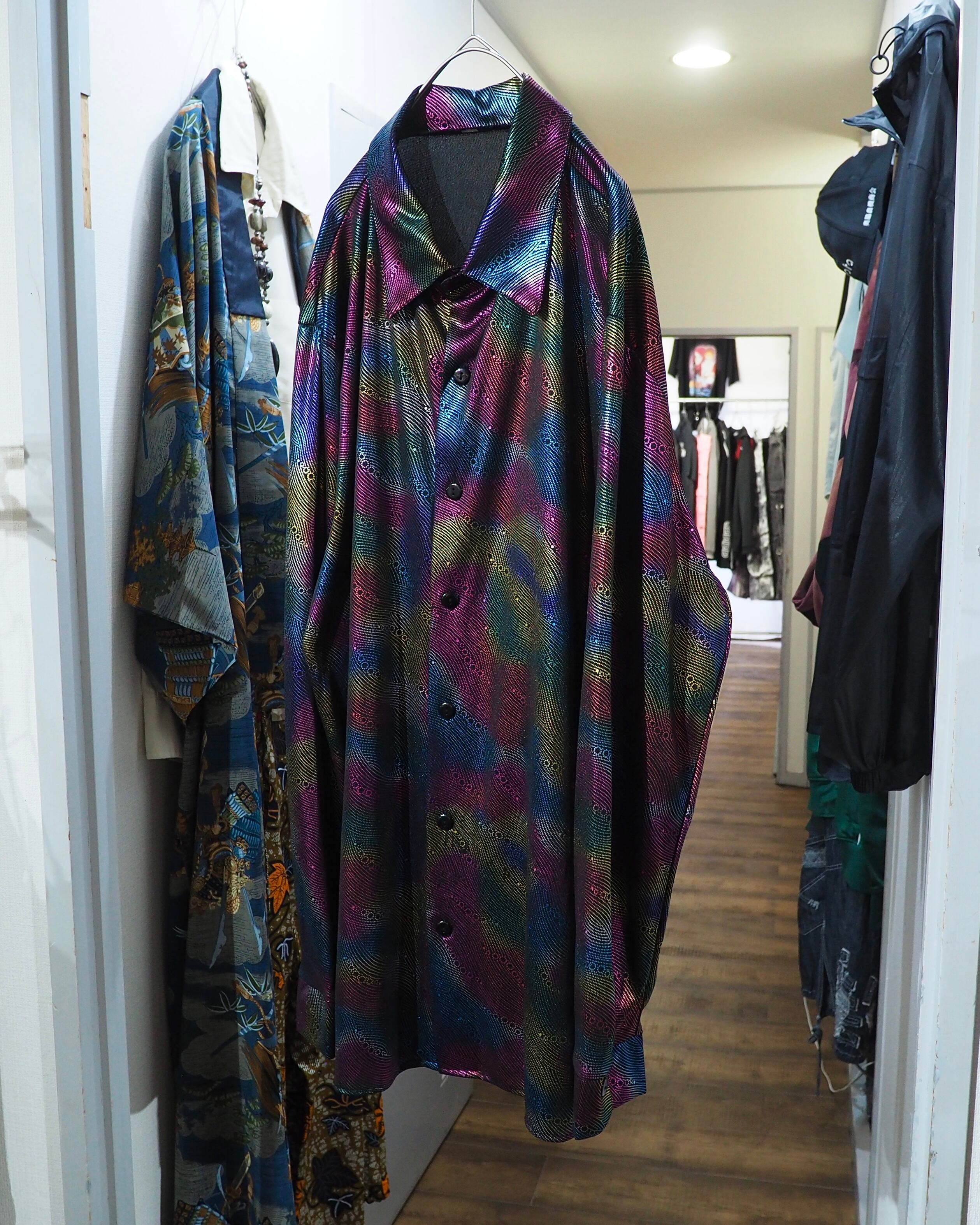 Bewitching Beautiful Purple Aurora pattern vintage Drape loose shirt