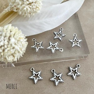 【4個】ミニスター空枠デザインチャーム