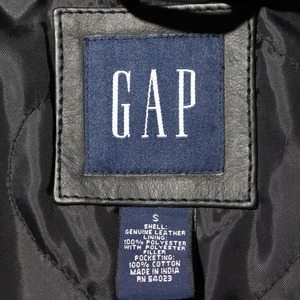 Deadstock S OLD GAP 90s レザー カーコート オールドギャップ 黒
