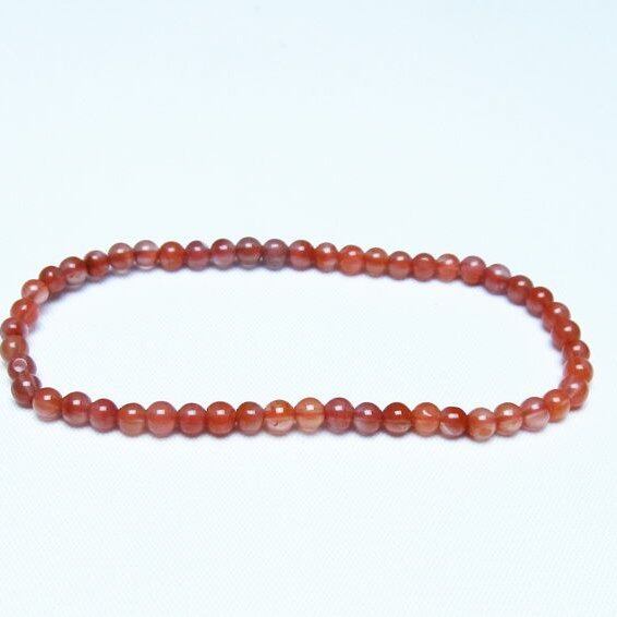 ナンホーンアゲート ブレスレット 4mm アゲート ブレス 一点物 メール便可 [M便 1/10] 111-47421