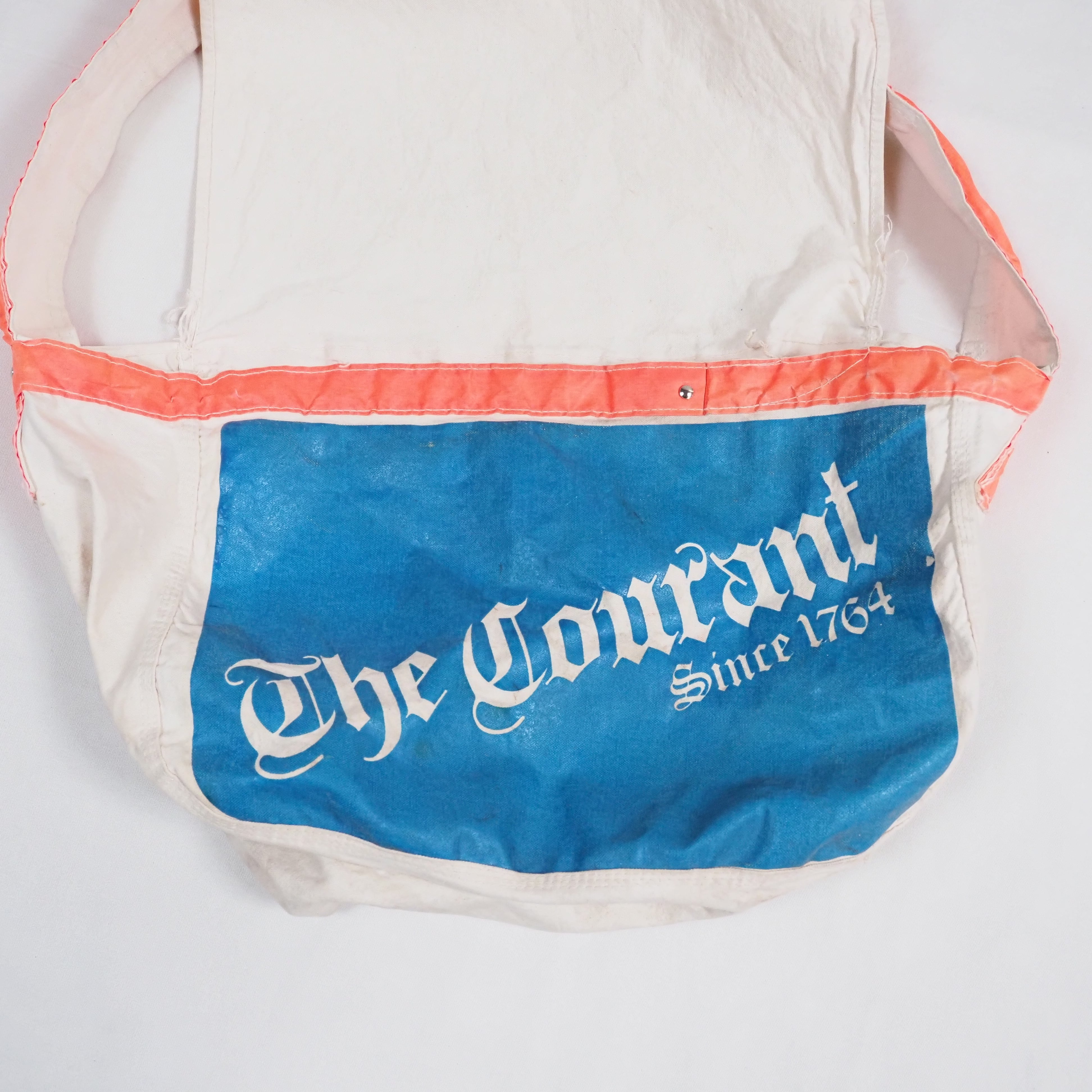 60s The Courant Reverse Stencil Newspaper Bag Vintage ニュース
